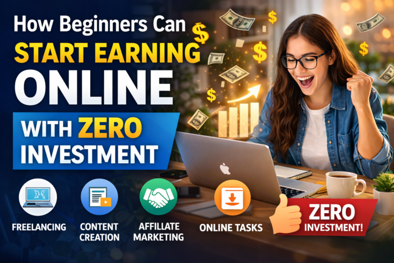 How Beginners Can Start Earning Online With Zero Investment